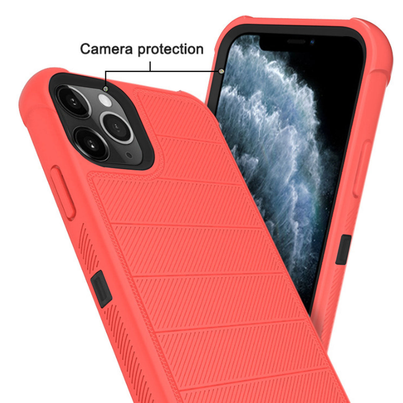 3-In-1 Hybrid Heavy Duty Holster Combo Case For APPLE IPHONE 11 PRO In Pink