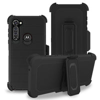 MOTO G STYLUS 3-In-1 Hybrid Heavy Duty Holster Combo Case In Black