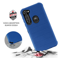 MOTO G STYLUS 3-In-1 Hybrid Heavy Duty Holster Combo Case In Navy