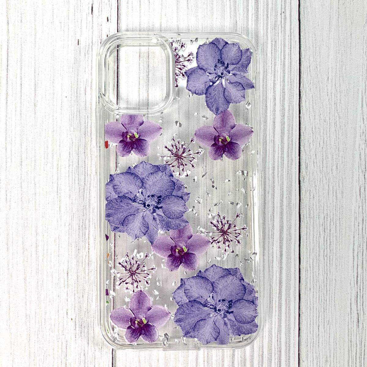 Pressed dried flower Design Phone case for LG Aristo 5/K31/K30 2020/Aristo 5 Plus in Purple