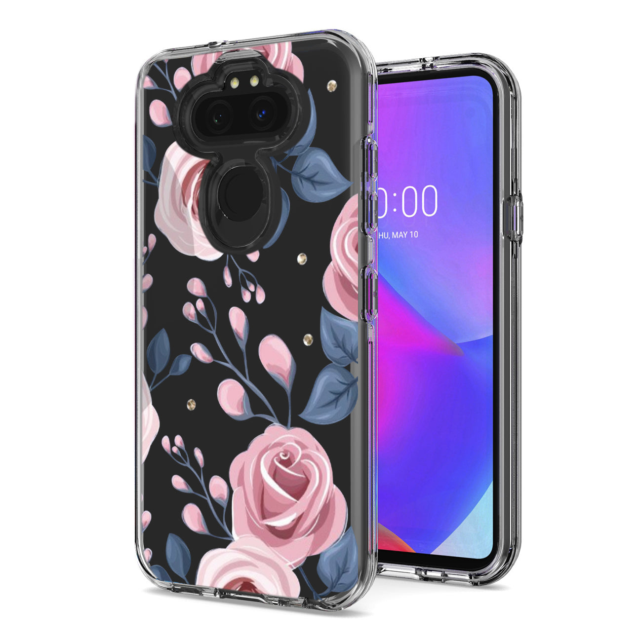 Pressed dried flower Design Phone case for LG Aristo 5/K31/K30 2020/Aristo 5 Plus In Rose Gold