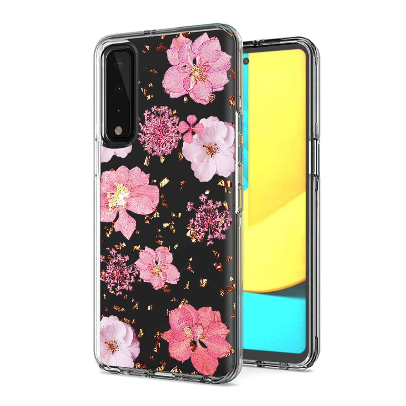 Pressed dried flower Design Phone case for LG Stylo7 4G In Pink