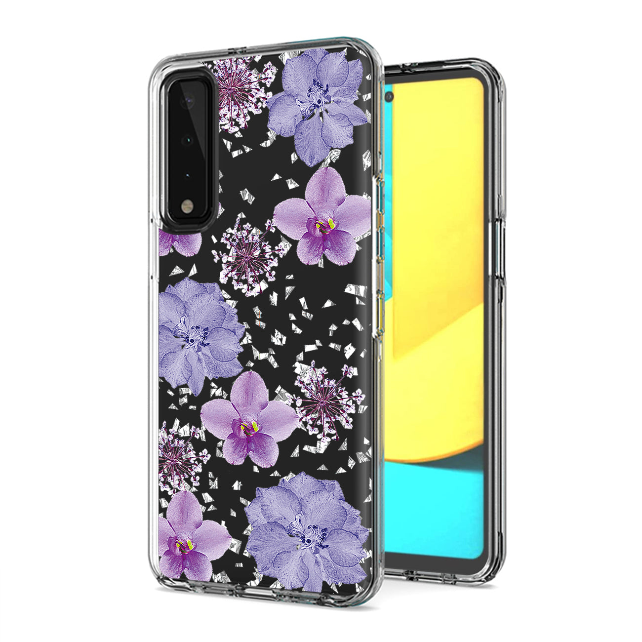 Pressed dried flower Design Phone case for LG Stylo7 4G In Purple