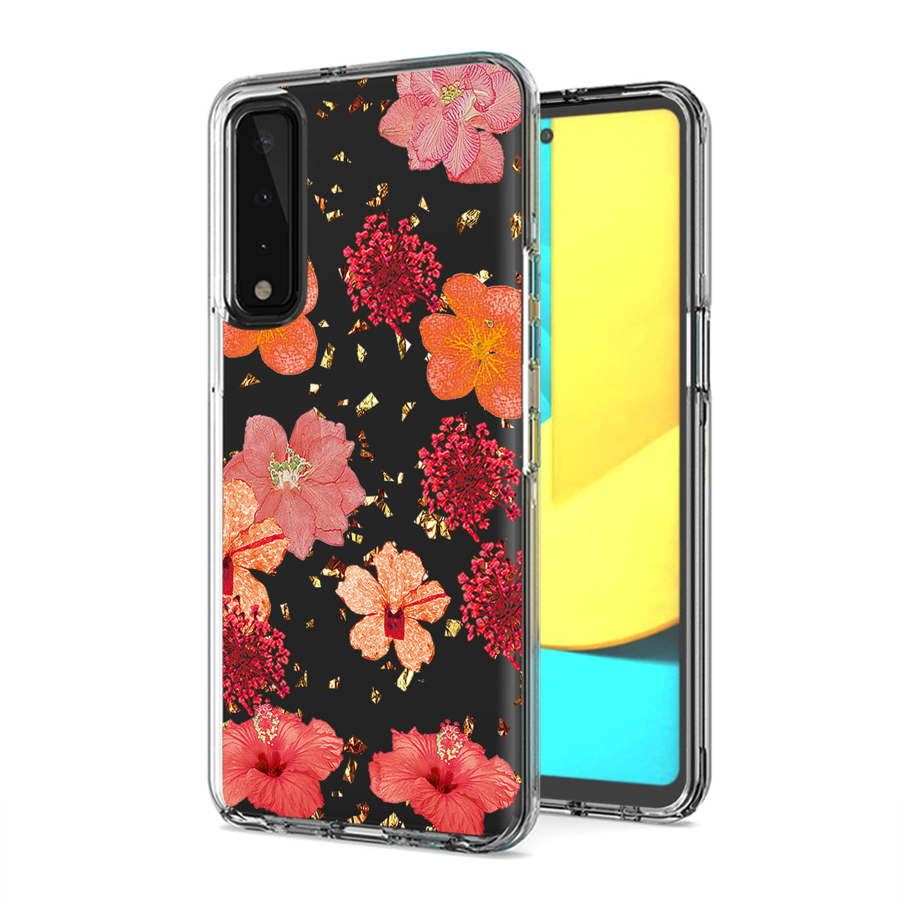 Pressed dried flower Design Phone case for LG Stylo7 4G In Red