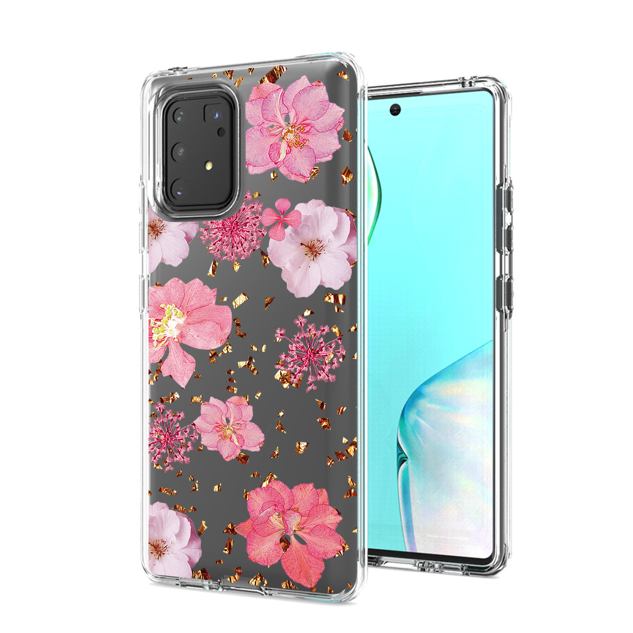 Pressed dried flower Design Phone case for SAMSUNG GALAXY A91/S10 Lite/M80S In Pink