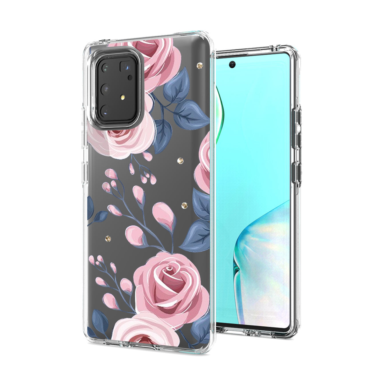 Pressed dried flower Design Phone case for SAMSUNG GALAXY A91/S10 Lite/M80S In Rose Gold