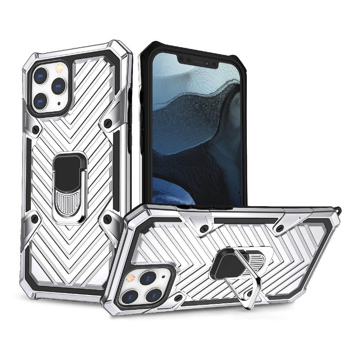 IPHONE 12 PRO MAX Kickstand Anti-Shock And Anti Falling Case In Silver