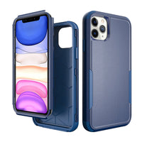 3in1 Hybrid Heavy Duty Defender Rugged Armor Case For APPLE IPHONE 11 PRO MAX In Blue