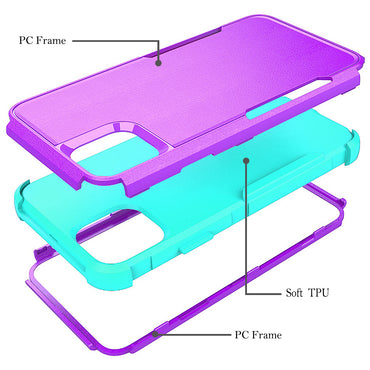 3in1 Hybrid Heavy Duty Defender Rugged Armor Case For APPLE IPHONE 11 PRO In Purple