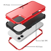 3in1 Hybrid Heavy Duty Defender Rugged Armor Case For APPLE IPHONE 12 MINI In Red