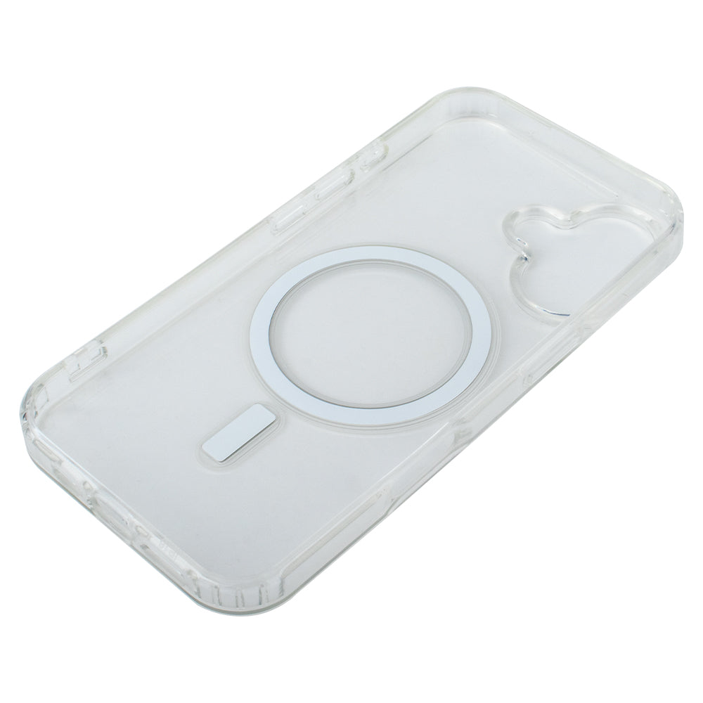 Magnetic Wireless Charging TPU Bumper Case For iPhone 16 In Clear