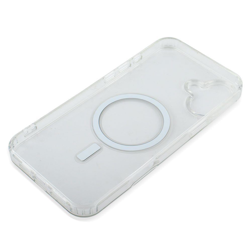 Magnetic Wireless Charging TPU Bumper Case For iPhone 16 Plus In Clear