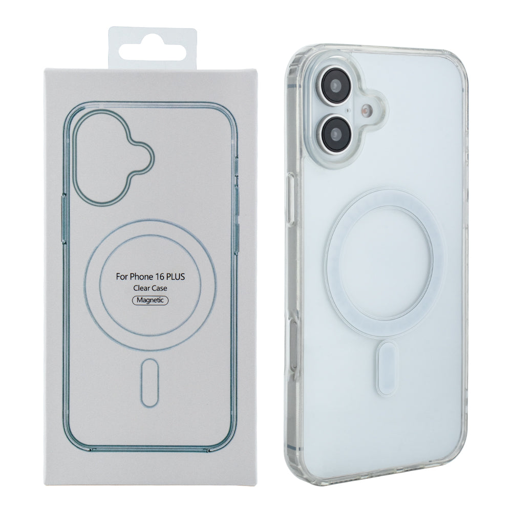 Magnetic Wireless Charging TPU Bumper Case For iPhone 16 Plus In Clear