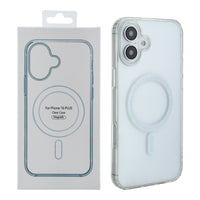 Magnetic Wireless Charging TPU Bumper Case For iPhone 16 Plus In Clear