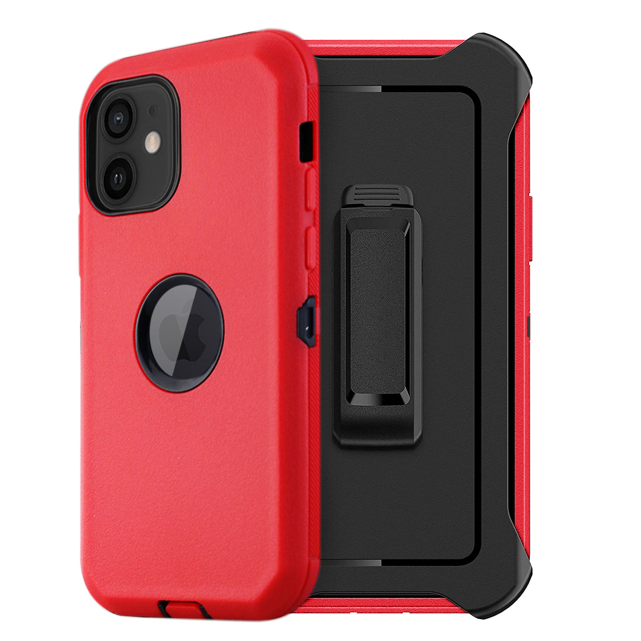Multilayer Full Protection with Built-In Screen Protector CaseAPPLE IPHONE 12 MINI In Red