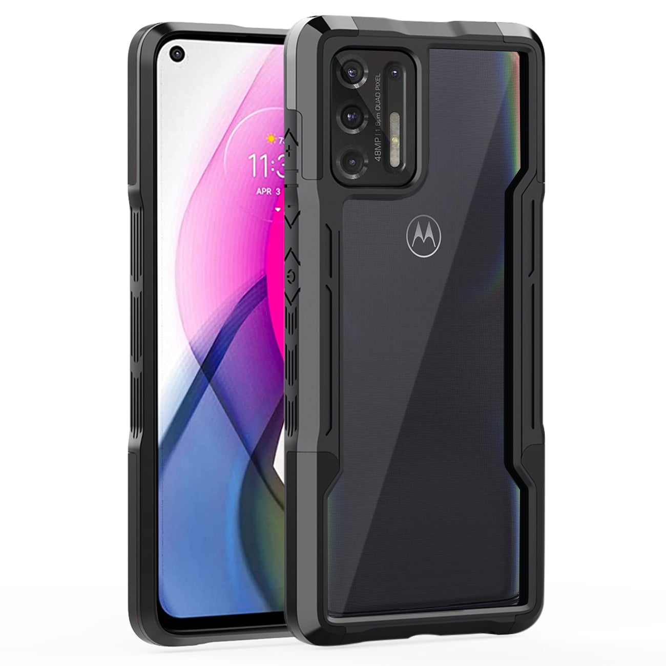 Shockproof Excellent Grip with Silky Feeling for Moto G Stylus 2021 In Black