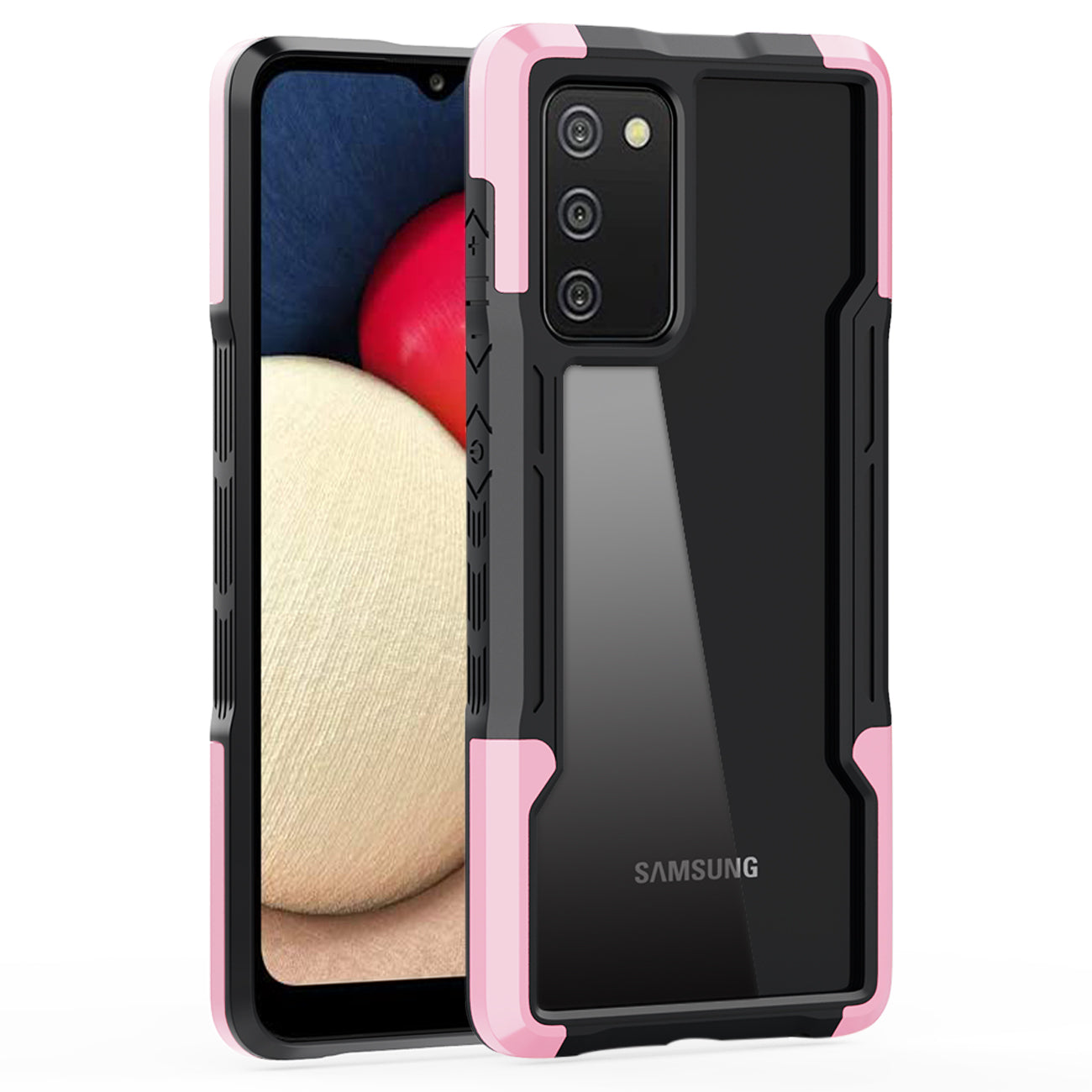 Shockproof Excellent Grip with Silky Feeling for Samsung Galaxy A02S In Pink
