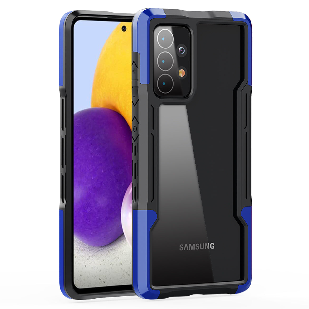 Shockproof Excellent Grip with Silky Feeling for Samsung Galaxy A72 5G In Blue