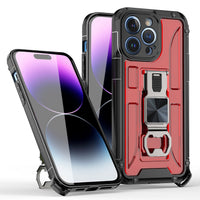 Kickstand Ring Holder/Bottle Opener with Magnetic Car Mount for IPHONE 14 PRO MAX In Red