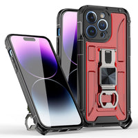 Kickstand Ring Holder/Bottle Opener with Magnetic Car Mount for IPHONE 14 PRO In Red
