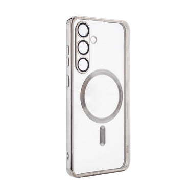 Magnetic Wireless Charging TPU Bumper Case For SAMSUNG S24 Plus In Silver