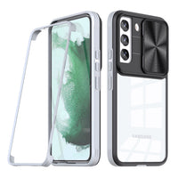 Full Protection With Mobile Phone Protective Film Slide Camera Lens Phone Case For Samsung Galaxy S 22 In Gray