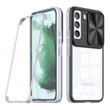 Full Protection With Mobile Phone Protective Film Slide Camera Lens Phone Case For Samsung Galaxy S 22 Plus In Gray