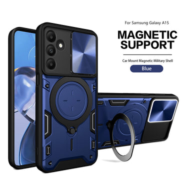 TPU PC Shockproof Magnetic Phone Case For Samsung Galaxy A15 in Blue