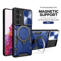 TPU PC Shockproof Magnetic Phone Case for Samsung Galaxy S23 FE in Blue