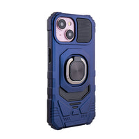 Kickstand Ring Holder TPU Shockproof Case for iPhone 15 in Blue