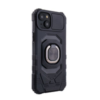 Kickstand Ring Holder TPU Shockproof Case for IPHONE 15 PLUS in Black