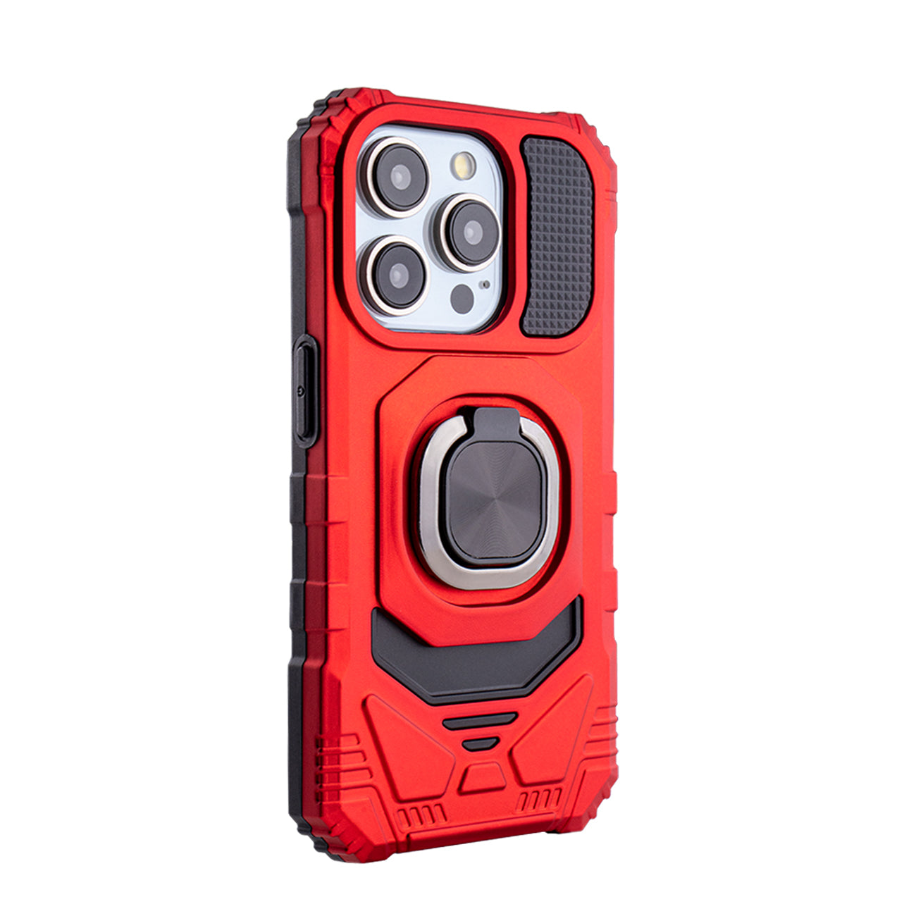 Kickstand Ring Holder TPU Shockproof Case for iPhone 15 PRO in Red