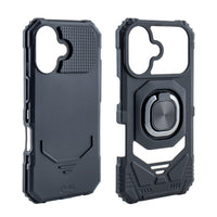 Kickstand Ring Holder TPU Shockproof Case for IPHONE 16 in Black