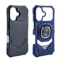 Kickstand Ring Holder TPU Shockproof Case for IPHONE 16 in Blue