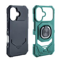 Kickstand Ring Holder TPU Shockproof Case for IPHONE 16 in Green