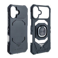 Kickstand Ring Holder TPU Shockproof Case for IPHONE 16 PLUS in Black