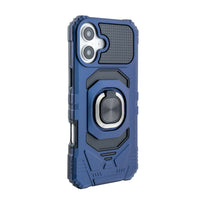 Kickstand Ring Holder TPU Shockproof Case for IPHONE 16 PLUS in Blue