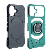 Kickstand Ring Holder TPU Shockproof Case for IPHONE 16 PLUS in Green