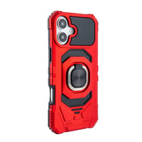 Kickstand Ring Holder TPU Shockproof Case for IPHONE 16 PLUS in Red