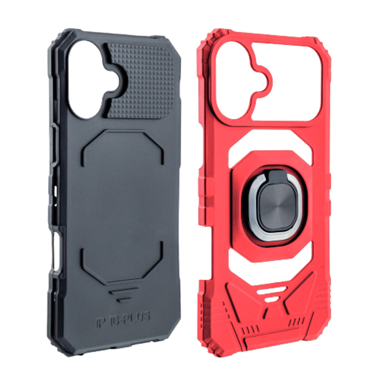 Kickstand Ring Holder TPU Shockproof Case for IPHONE 16 PLUS in Red