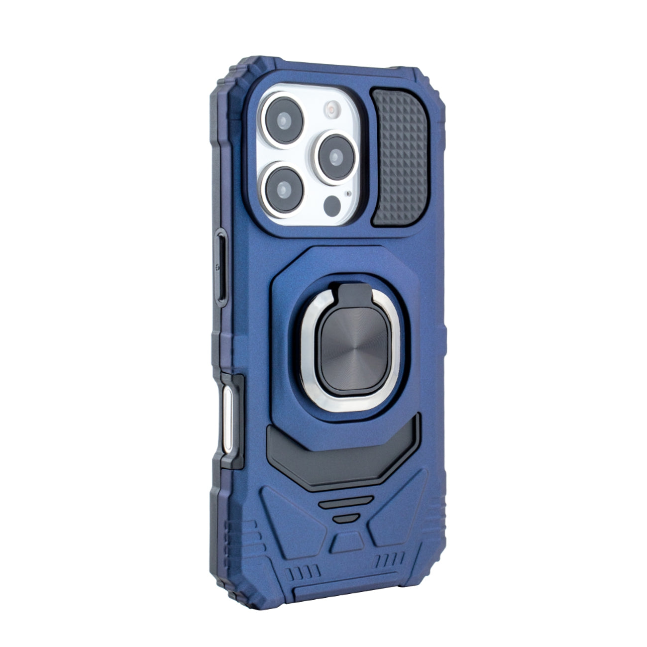 Kickstand Ring Holder TPU Shockproof Case for iPhone 16 PRO in Blue