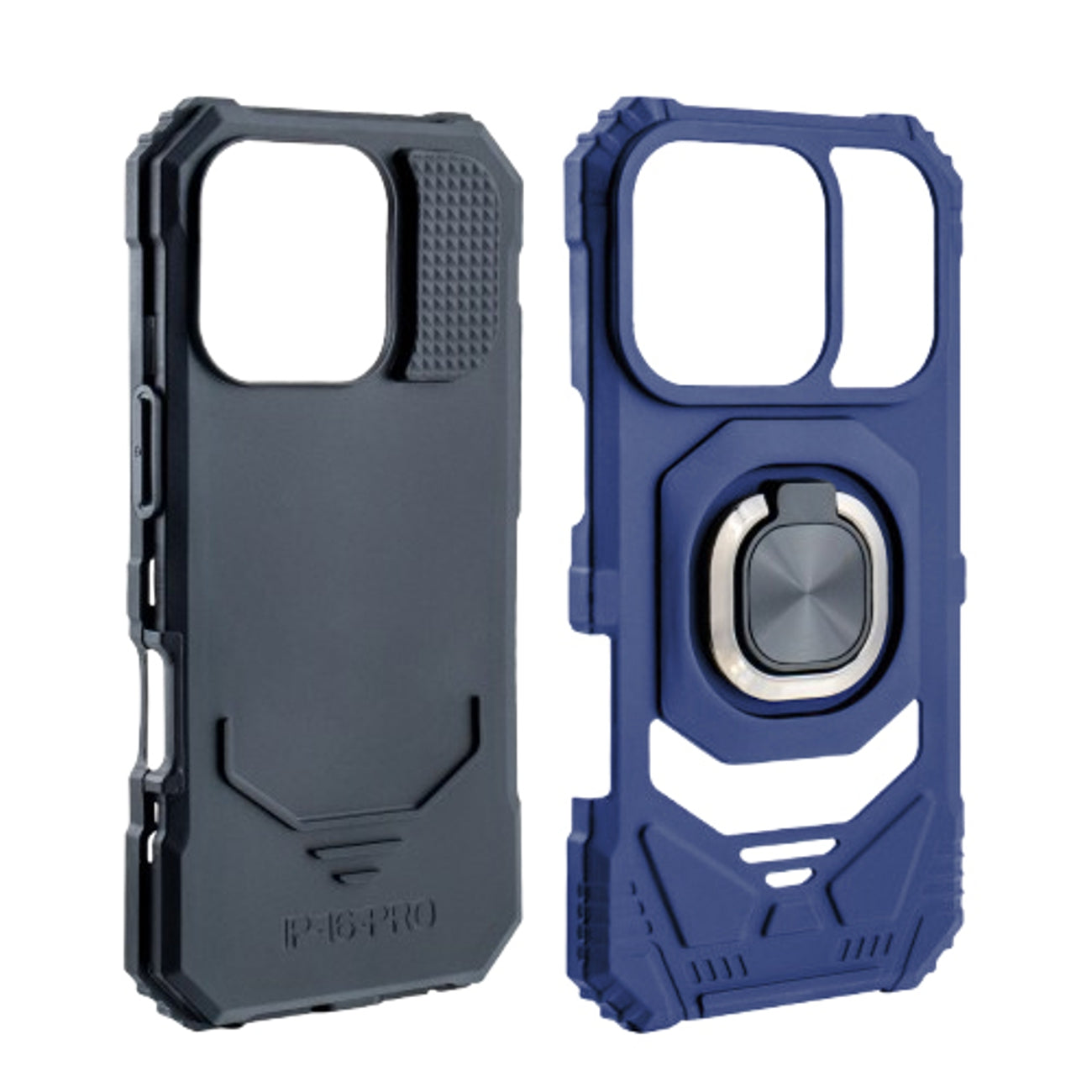 Kickstand Ring Holder TPU Shockproof Case for iPhone 16 PRO in Blue