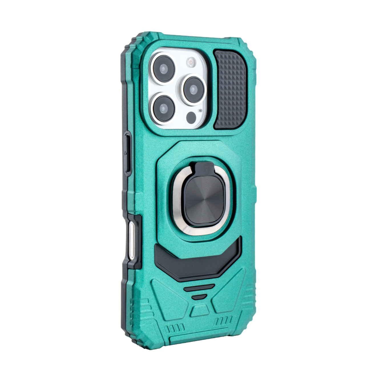 Kickstand Ring Holder TPU Shockproof Case for iPhone 16 PRO in Green