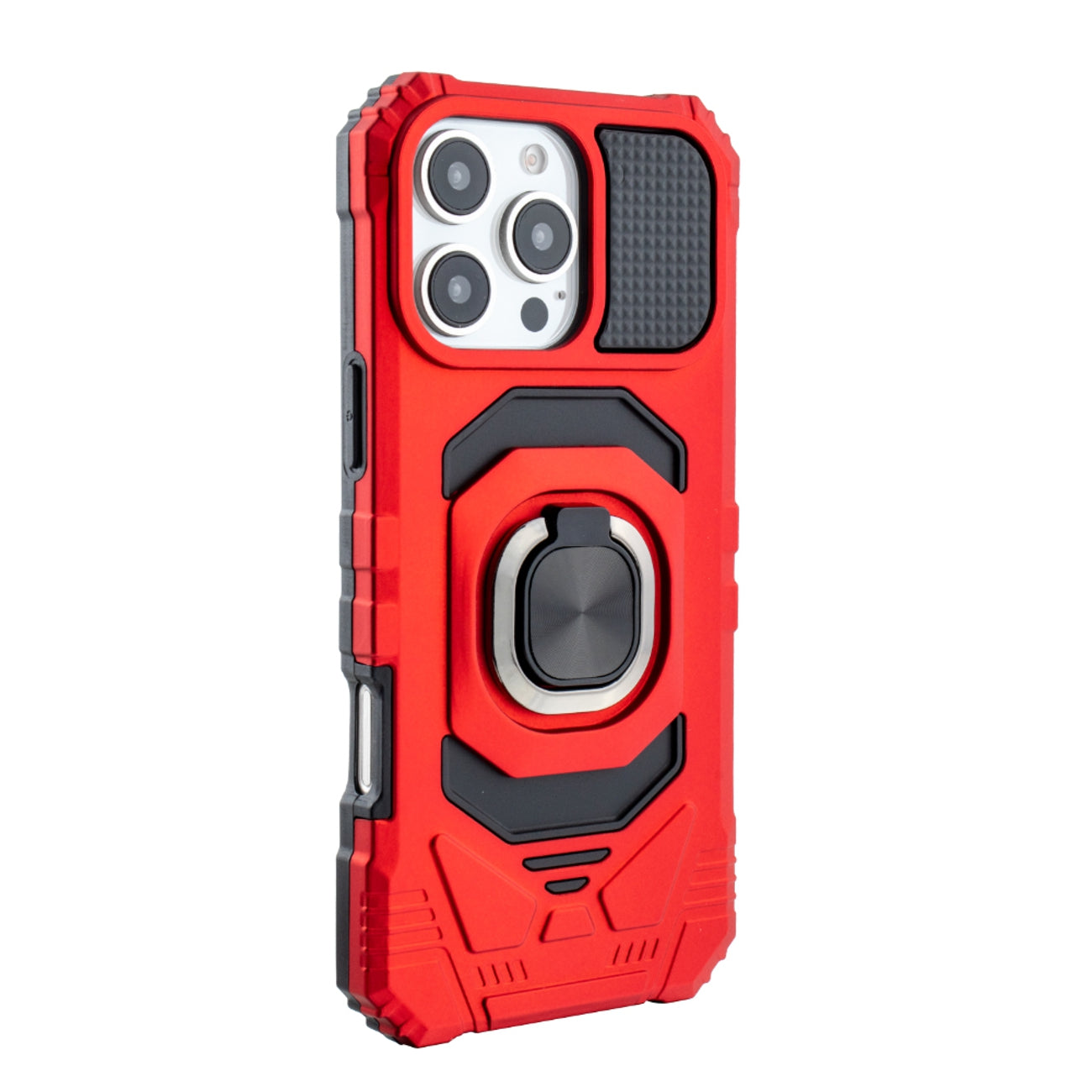 Kickstand Ring Holder TPU Shockproof Case for iPhone 16  PRO MAX in RED