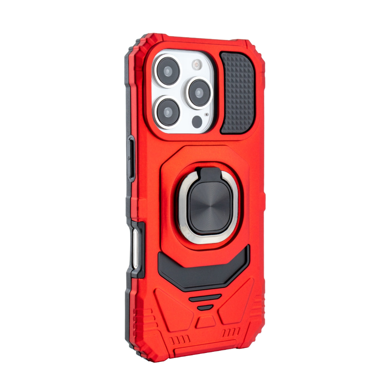 Kickstand Ring Holder TPU Shockproof Case for iPhone 16 PRO in Red