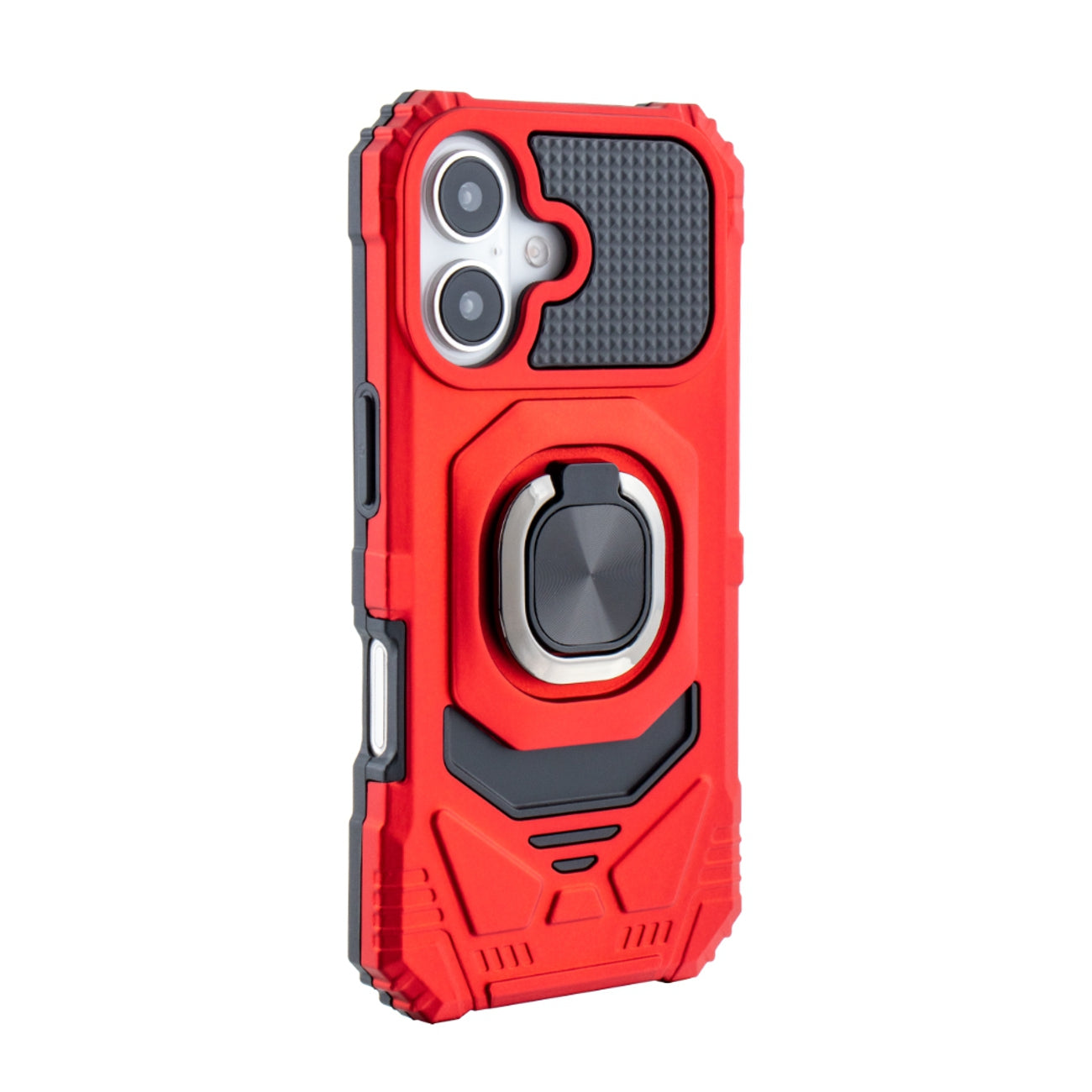 Kickstand Ring Holder TPU Shockproof Case for IPHONE 16 in Red