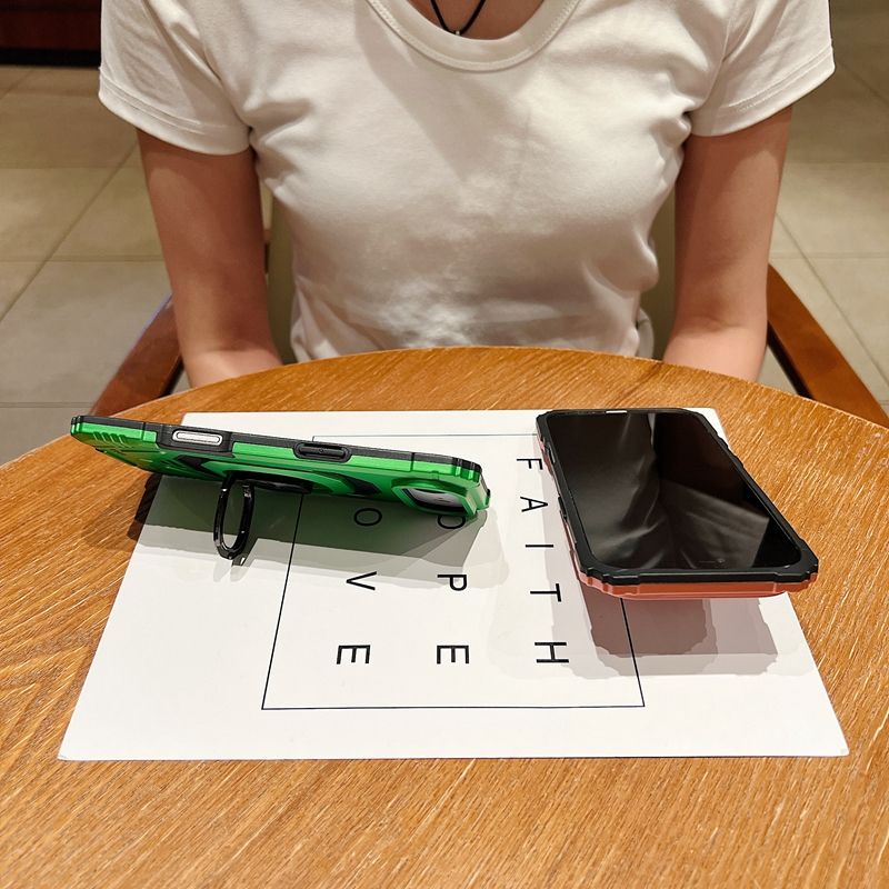 Kickstand Ring Holder TPU Shockproof Case for iPhone 17 AIR in Red , SKU: PC65-IPH17AIRRD