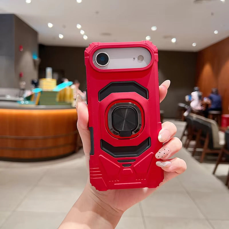 Kickstand Ring Holder TPU Shockproof Case for iPhone 17 AIR in Red , SKU: PC65-IPH17AIRRD