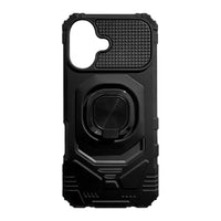 Kickstand Ring Holder TPU Shockproof Case for iPhone 17 in Black , SKU: PC65-IPH17BK