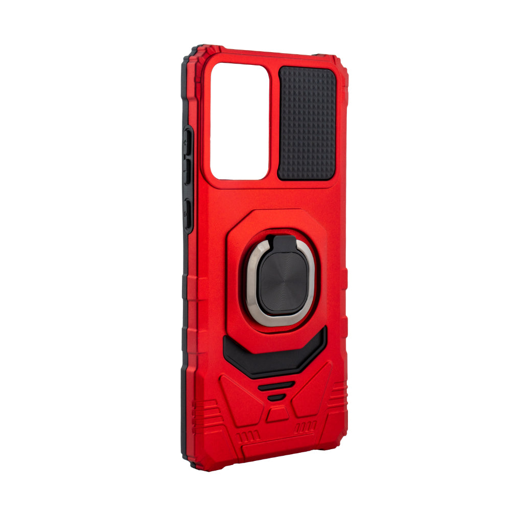 Kickstand Ring Holder TPU Shockproof Case for Motorola Moto G Stylus 5G (2024) in RED